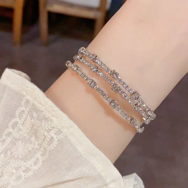 Multi-Layer Stretch Rhinestone Bracelet - Image 2