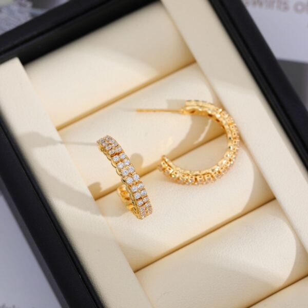 C-Shaped Hoop Earrings - Image 2