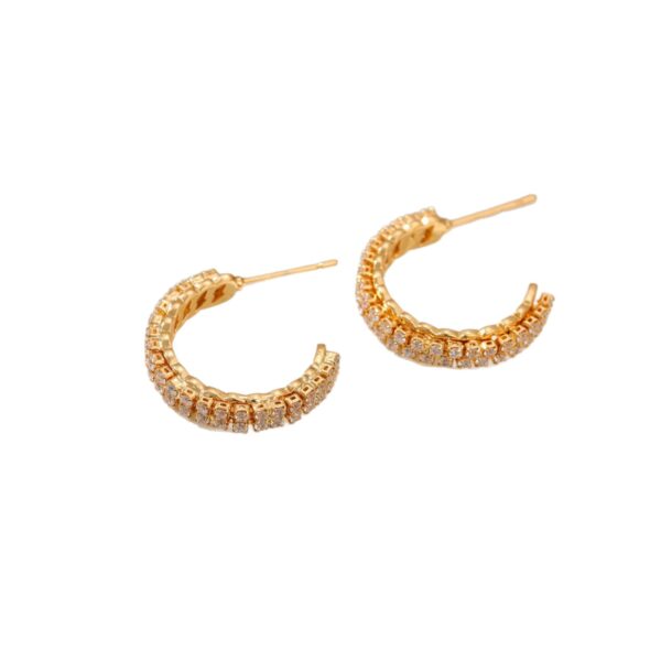 C-Shaped Hoop Earrings
