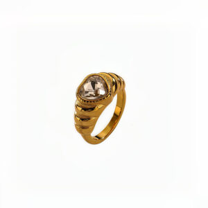Heart-Shaped Zircon Ring
